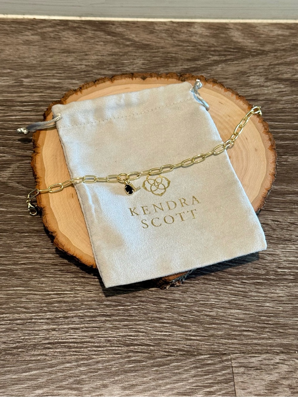 Kendra Scott Emilie Letter Chain Bracelet NIB with tags & pouch